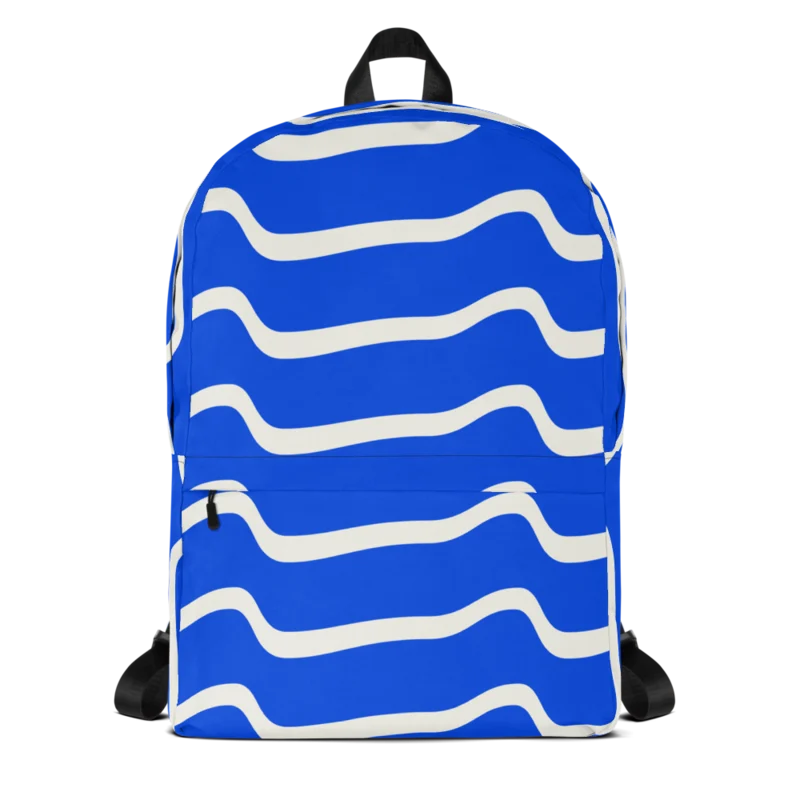 Backpack in Coastal Current, Cobalt & cream — supplier product mockup
