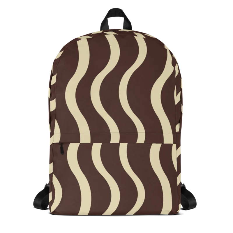 Backpack in The Long Way, Chocolate & buttermilk — supplier product mockup