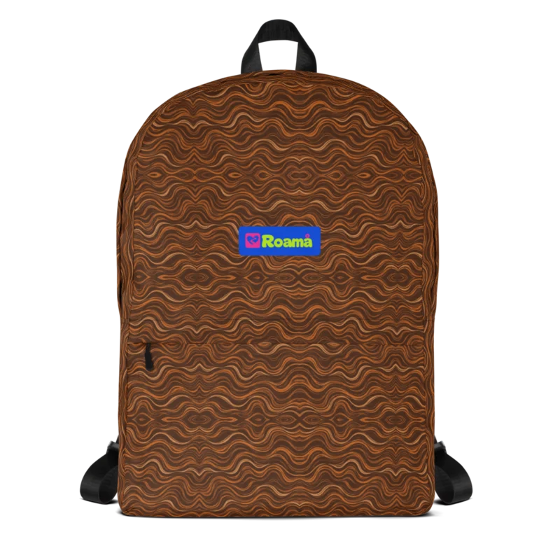 Everyday backpack — Tideline · fine print · lime logo, supplier mockup