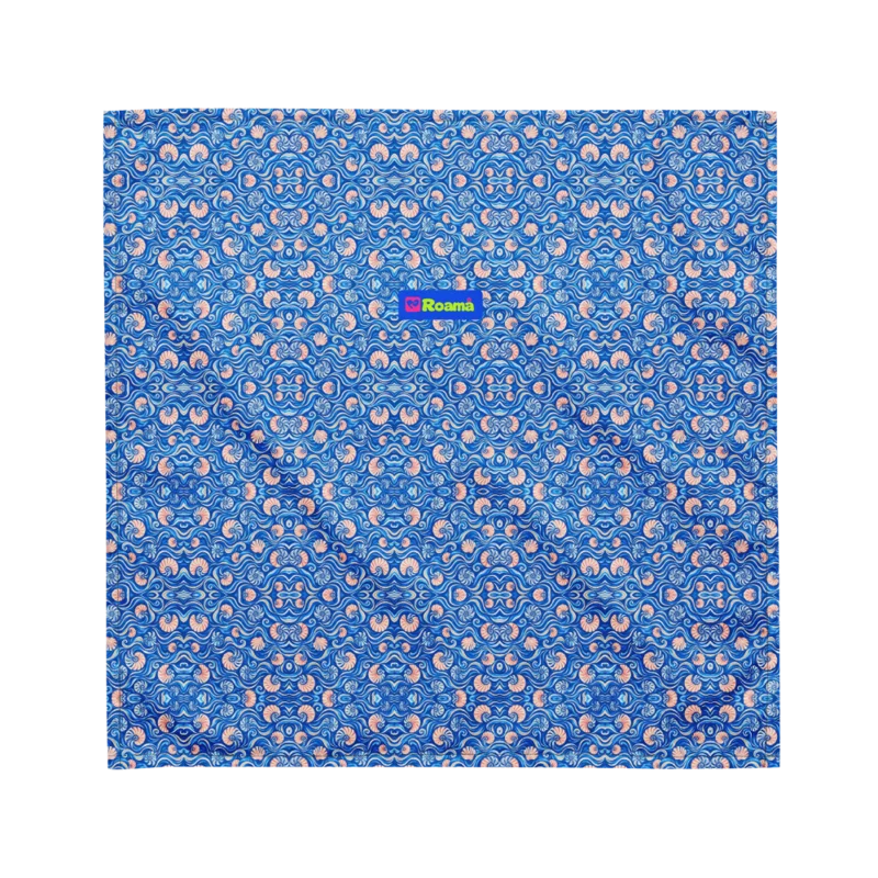 Lightweight bandana — Nautilus Current · fine print · lime logo, supplier mockup