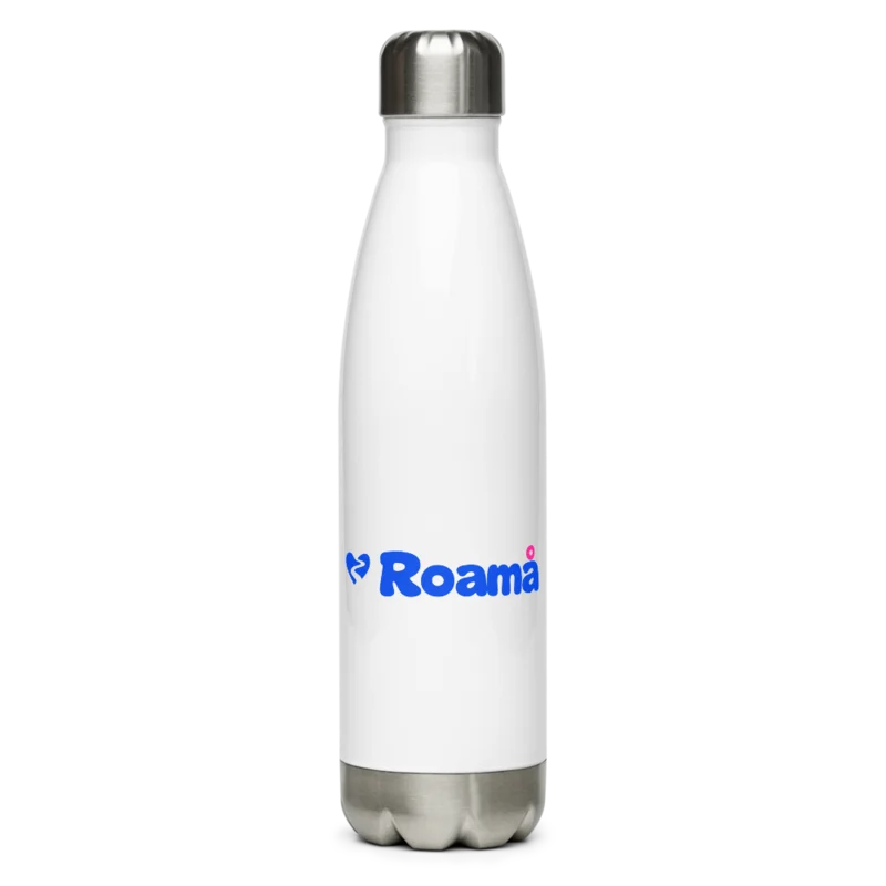 Insulated water bottle — White signature, supplier mockup