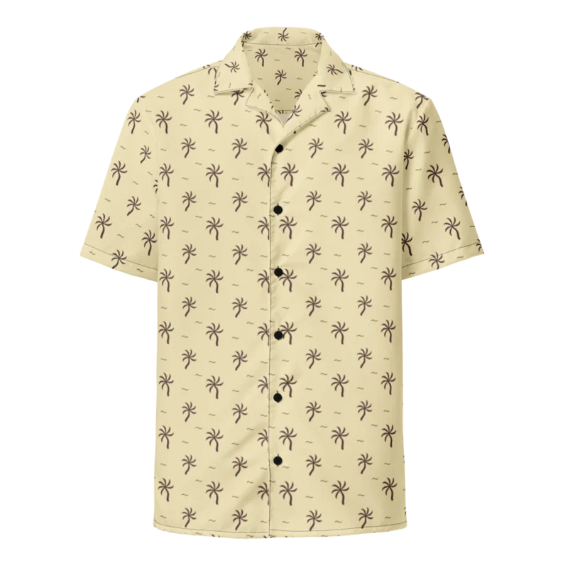 Relaxed button shirt in Palm Detour Chocolate-Buttermilk, Chocolate & Buttermilk — supplier product mockup