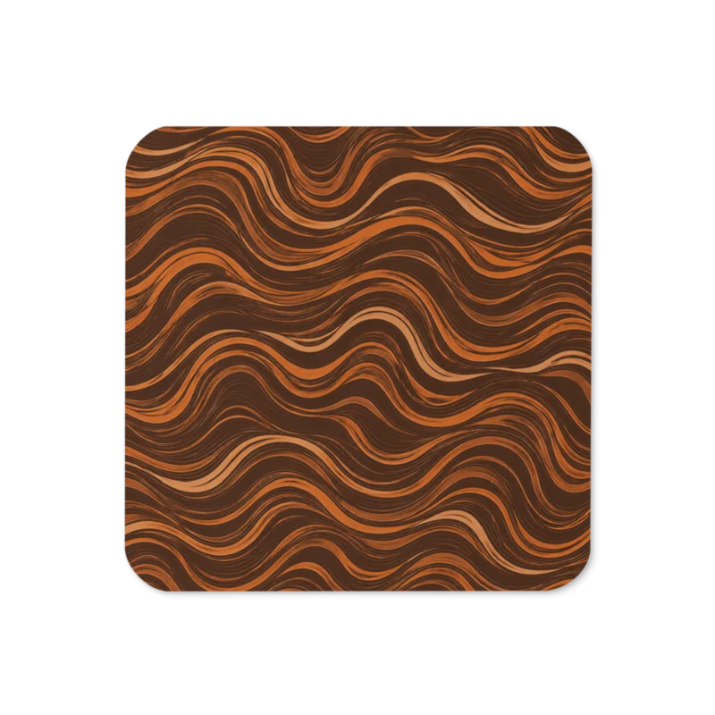Cork-backed coaster — Tideline, supplier mockup