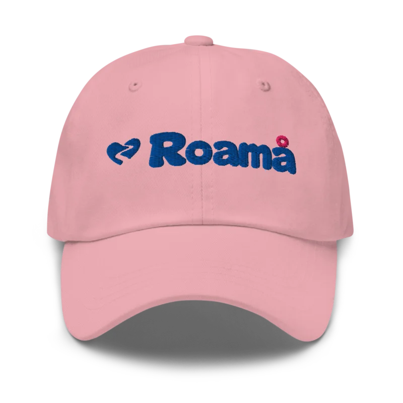 Cotton dad cap in Pink logo, Pink — supplier product mockup