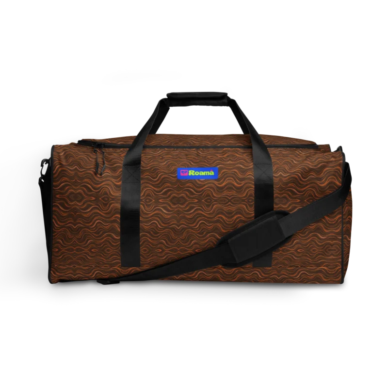 Weekend duffle — Tideline · fine print · lime logo, supplier mockup