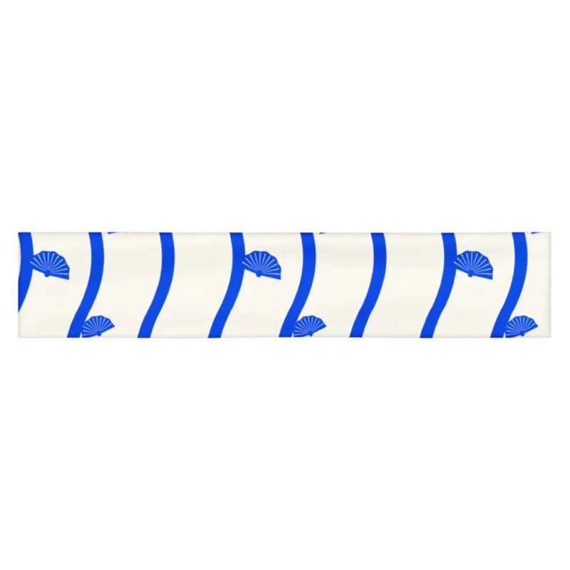 Headband in Shell Detour, Cobalt & cream — supplier product mockup