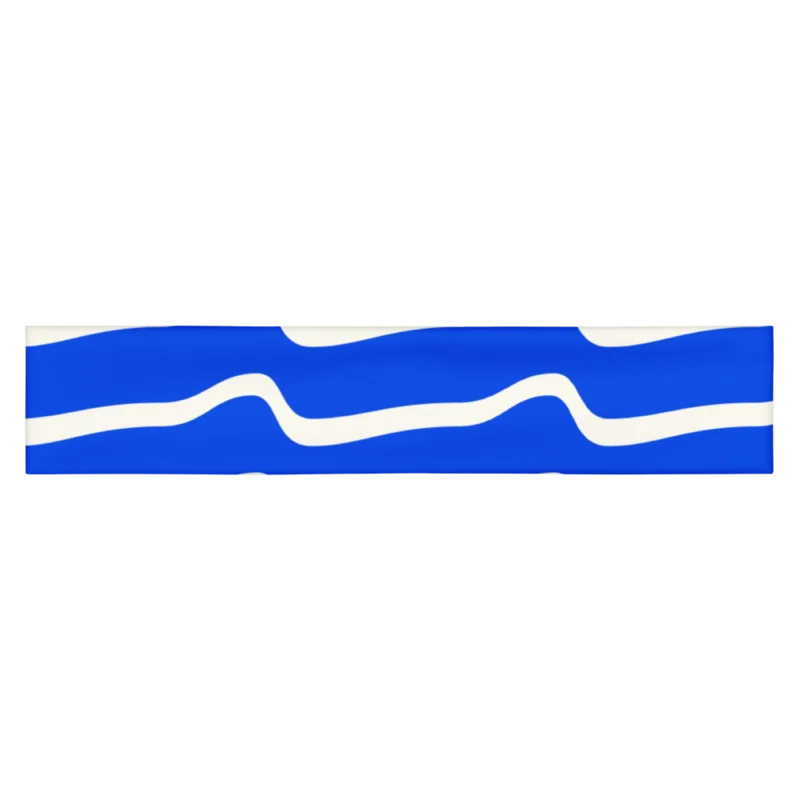 Headband in Coastal Current, Cobalt & cream — supplier product mockup