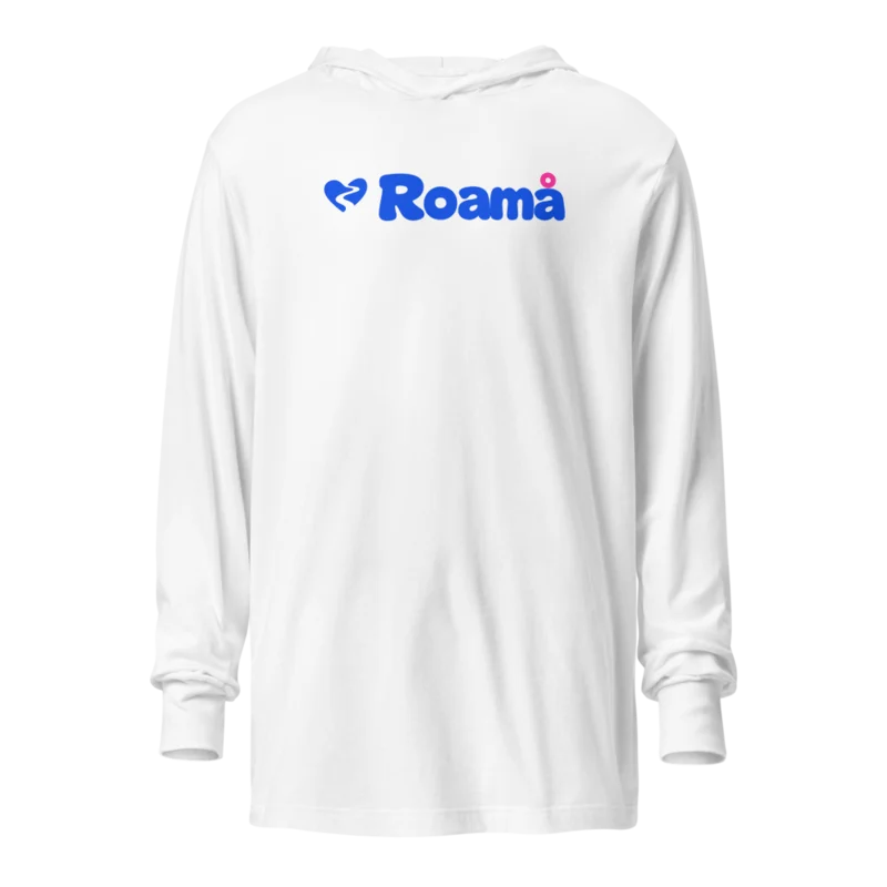 Light hooded logo tee in White logo, White — supplier product mockup