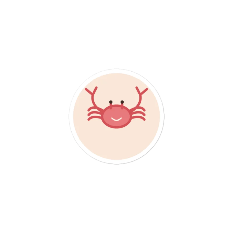 Little roamers sticker — Crab Club companion, supplier mockup