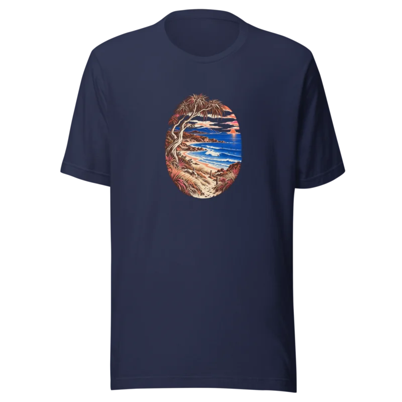 Scenic print tee in Coastal Detour · Navy, Navy — supplier product mockup