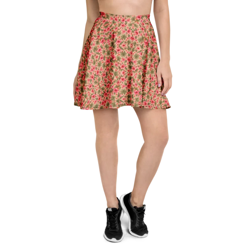Skater skirt — Hibiscus Hour · fine print, supplier mockup
