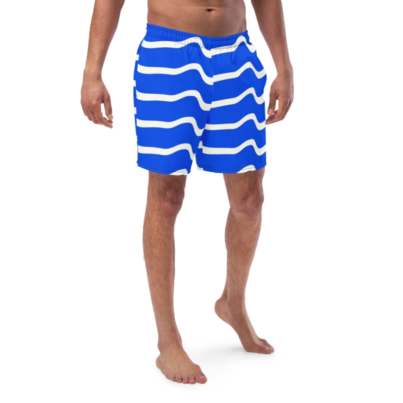 Swim trunks in Coastal Current, Cobalt & cream — supplier product mockup