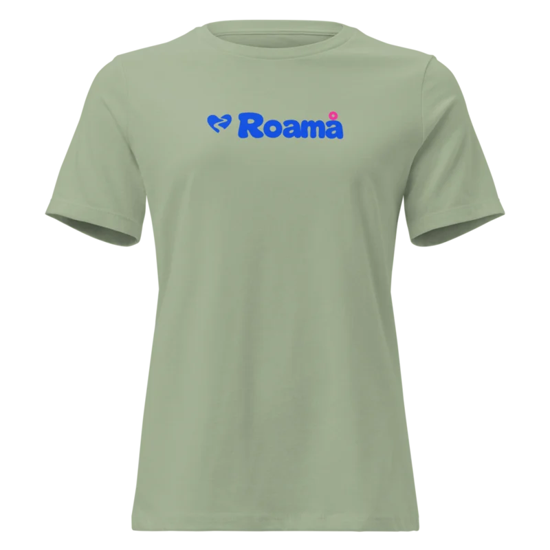 Women’s relaxed tee — Sage logo, supplier mockup