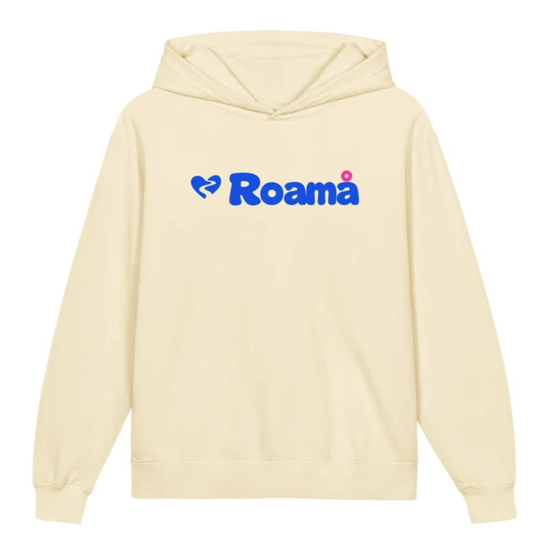 Kids lightweight logo hoodie in Ivory logo, Ivory — supplier product mockup